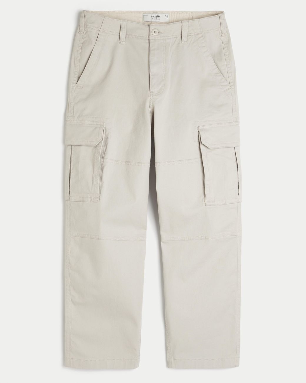 Hollister White Skater Baggy Cargo Pants for men