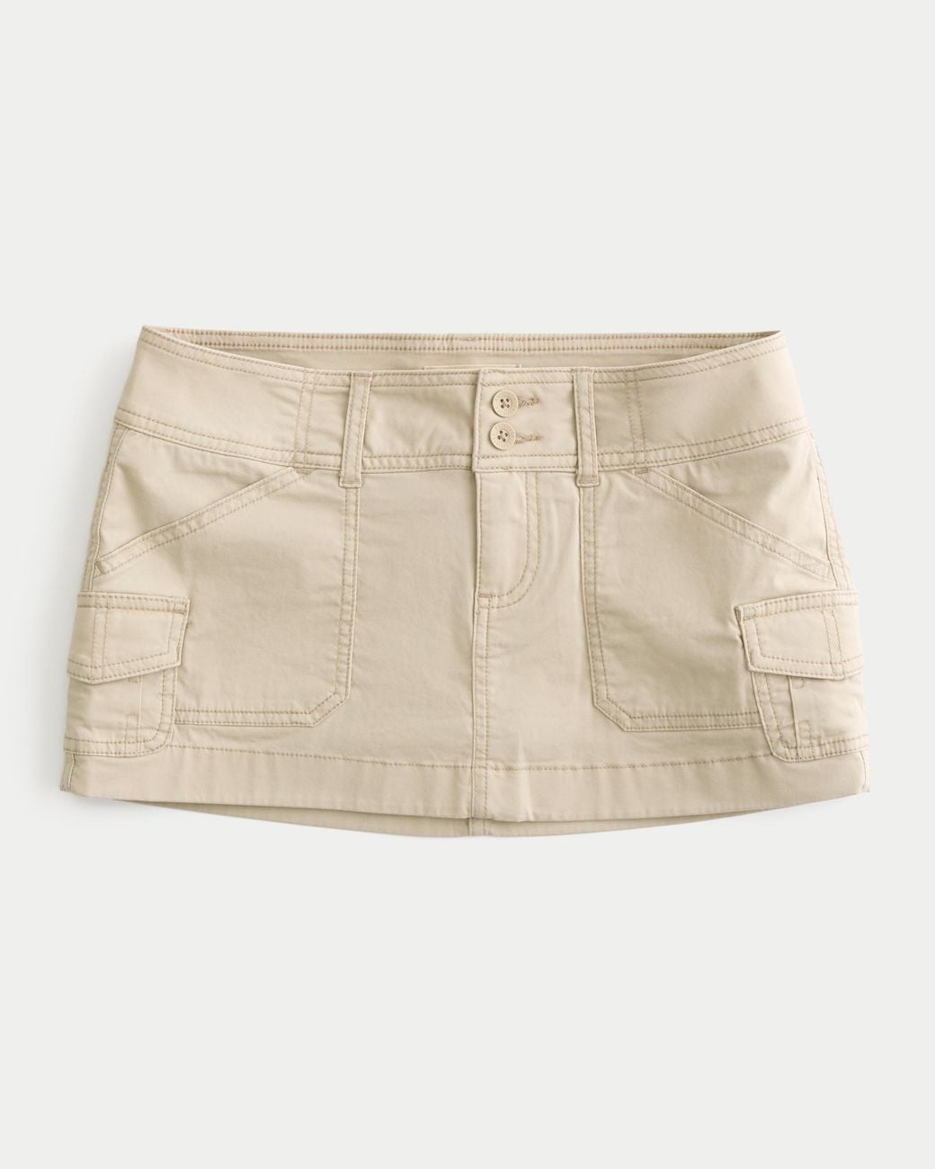 Hollister Natural Ultra Low-rise Cargo Mini Skort