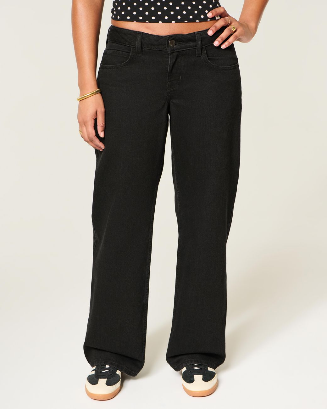 Hollister Curvy Low-rise Black Baggy Jeans
