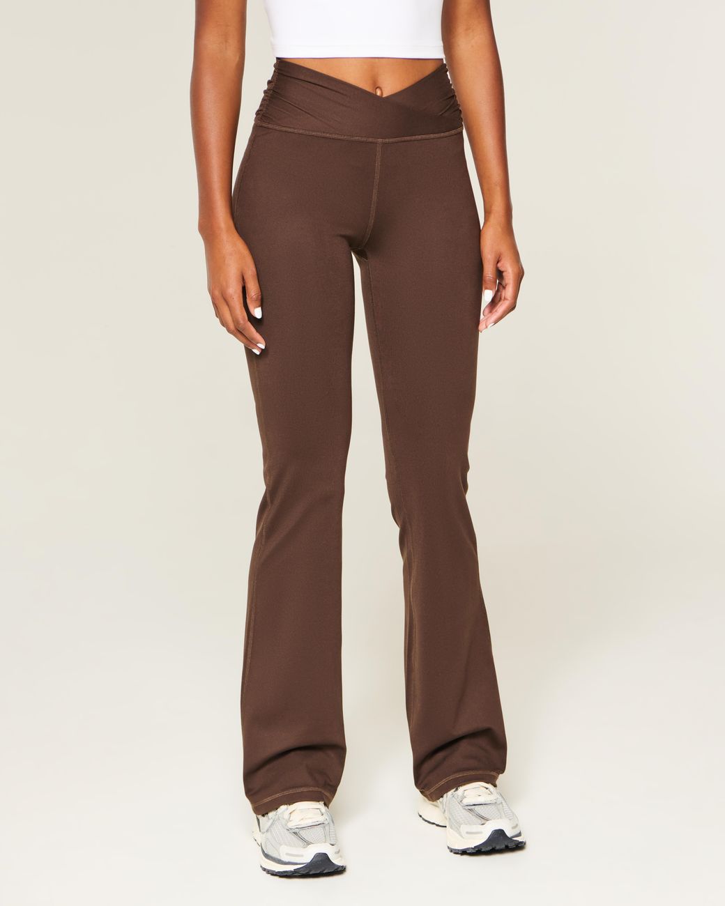 Hollister Brown Gilly Hicks Active Recharge Wrap Waist Boot Leggings