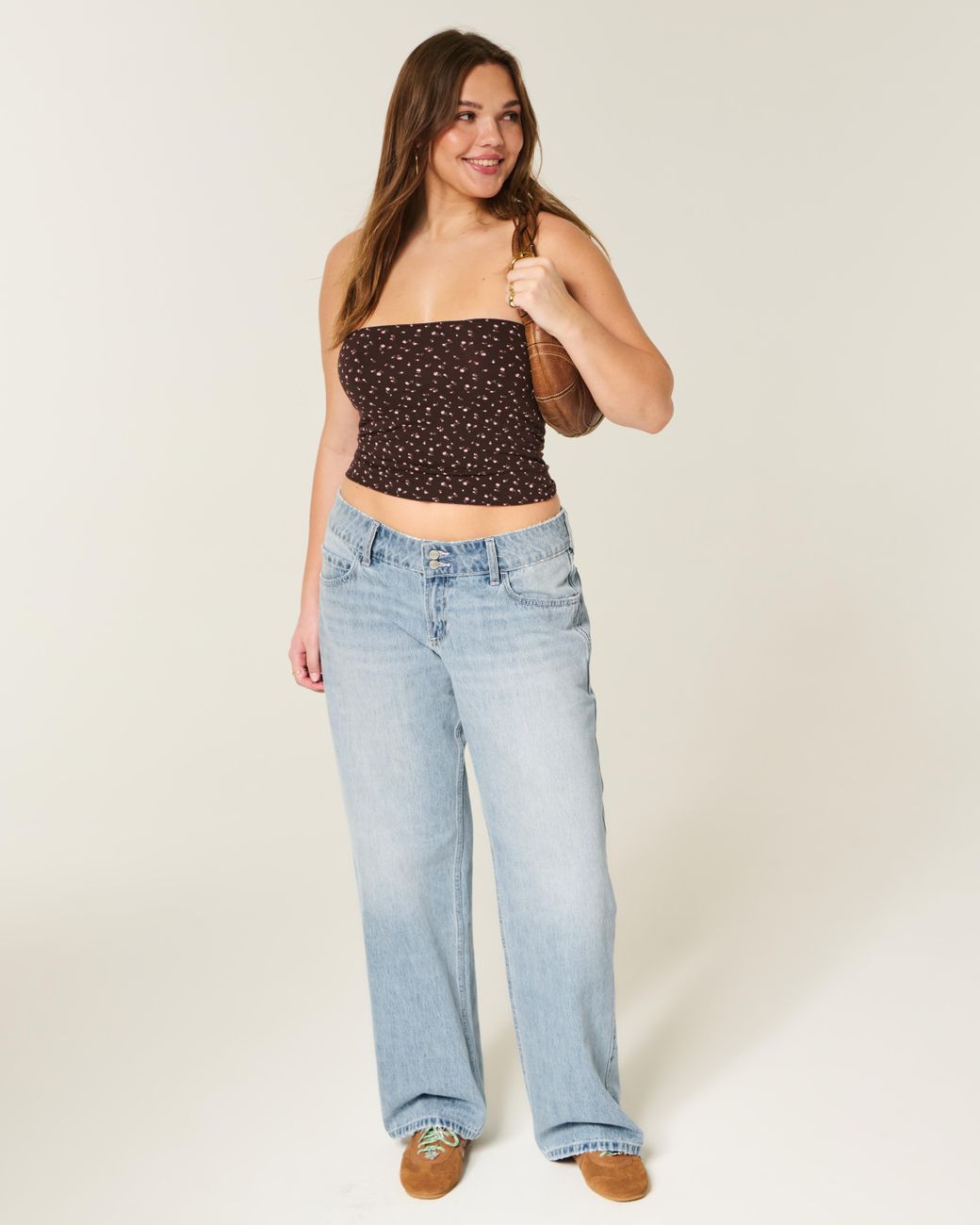 Hollister Blue Low-rise Y2k Light Wash Baggy Jeans