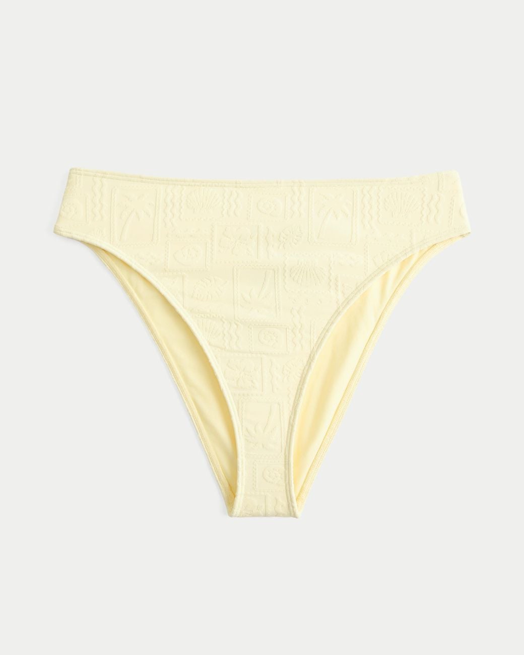 Hollister Yellow Curvy High-waist Jacquard Cheeky Bikini Bottom