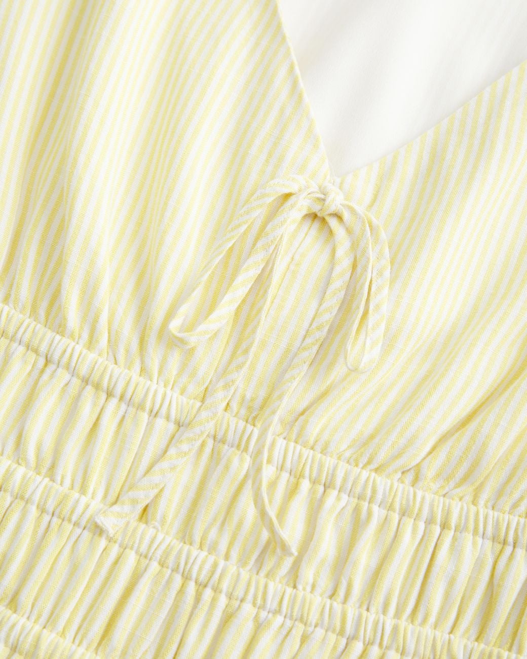 Hollister Natural Easy Bell Sleeve Tie Front Top