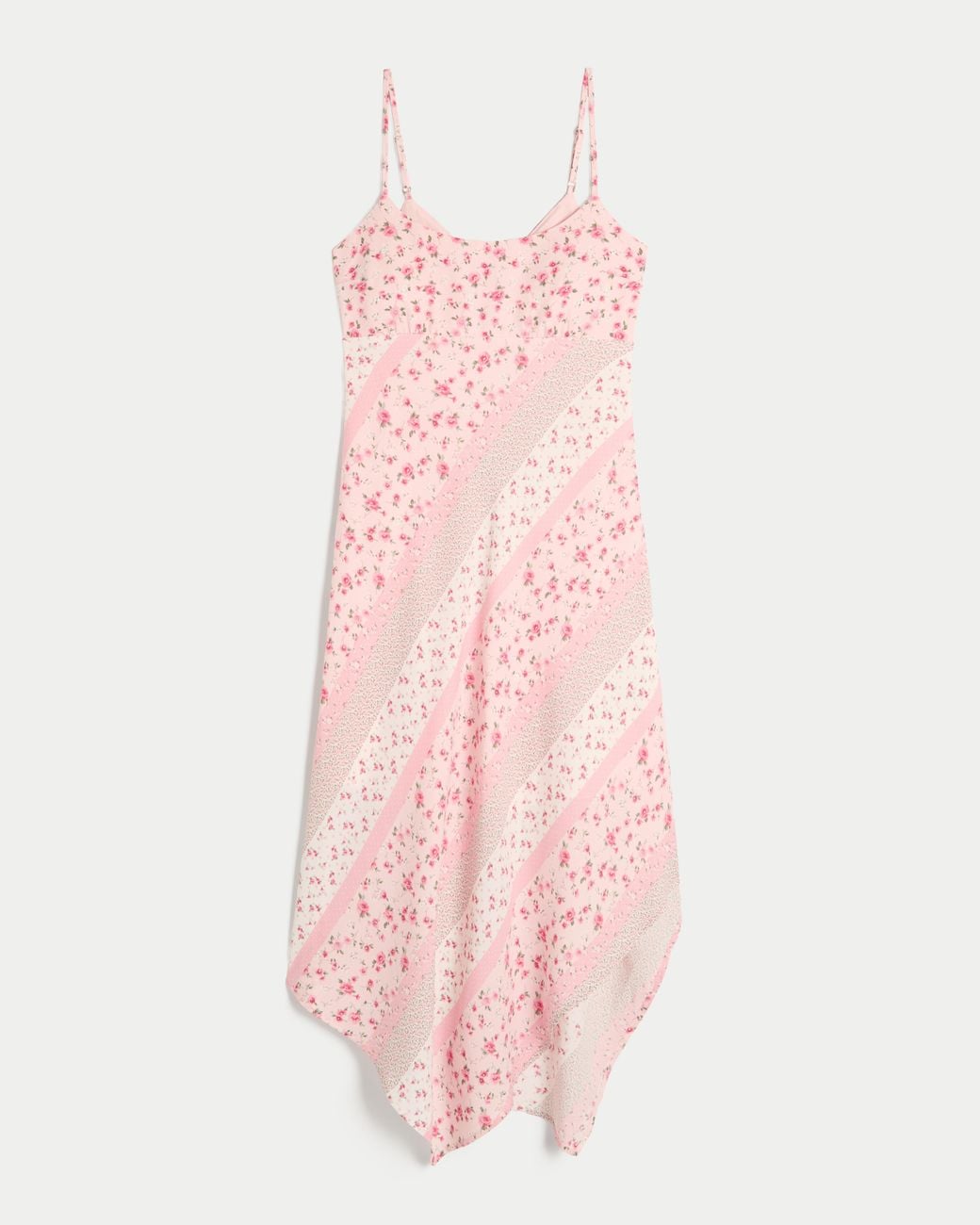 dusty pink lace detail asymmetric hem midi dress Blush Petal Lace Midi Dress Romantic Fairycore Floral Dress Pink(Pre-Sale 30days) / M