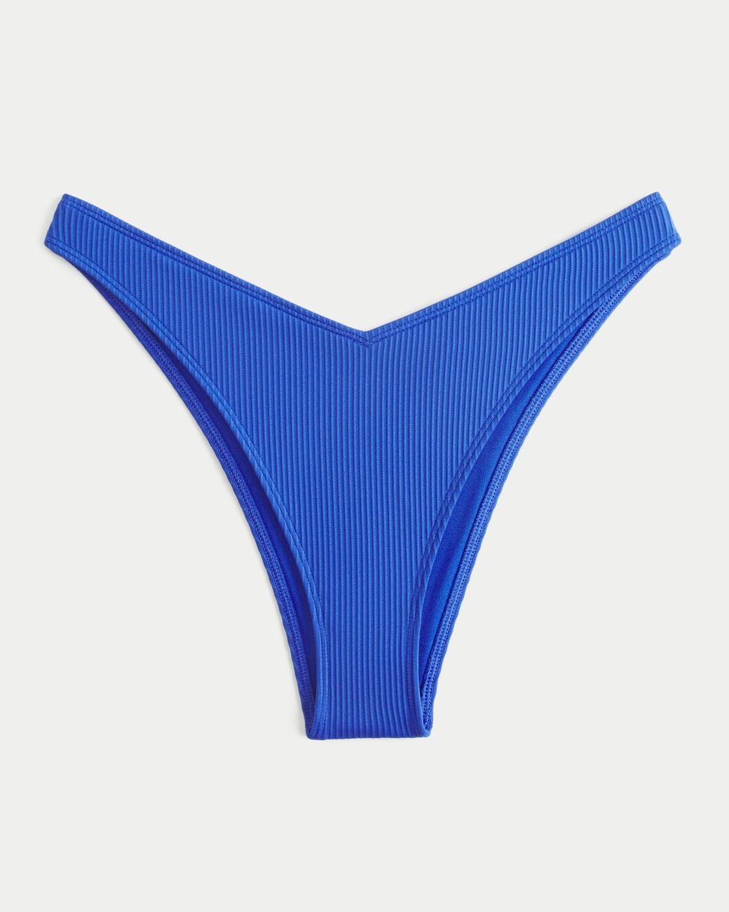 Hollister Blue Geripptes Super Cheeky Bikini-Unterteil