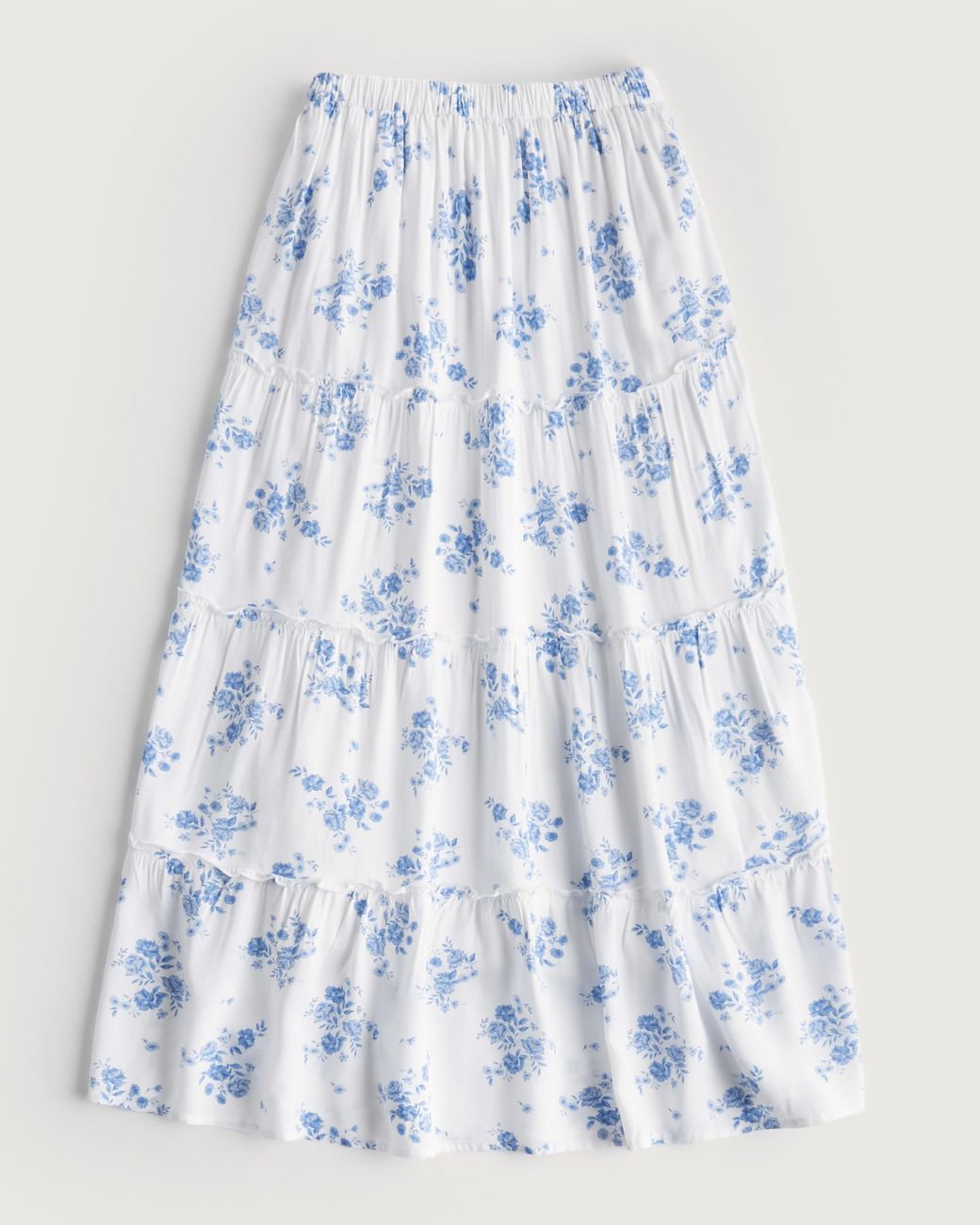 Hollister Tiered Maxi Skirt in Blue Lyst UK