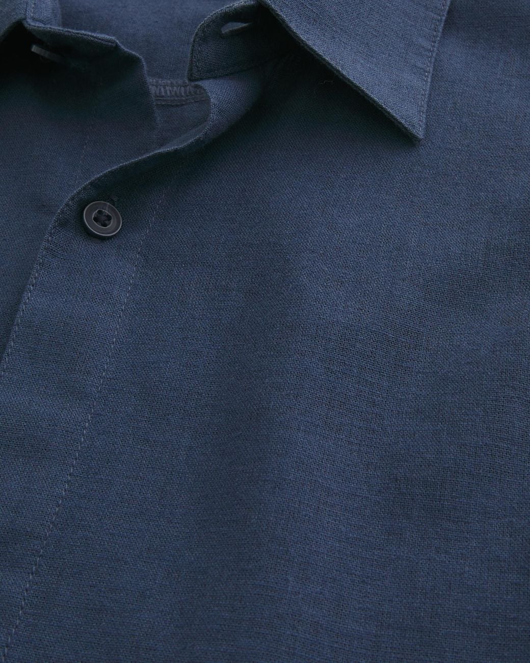 Hollister Blue Boxy Short-sleeve Linen-blend Shirt for men