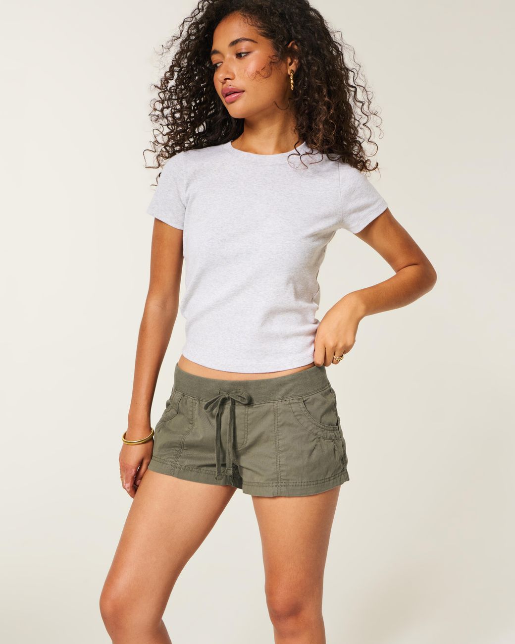 Hollister Green Hollister Remi Poplin Shorts