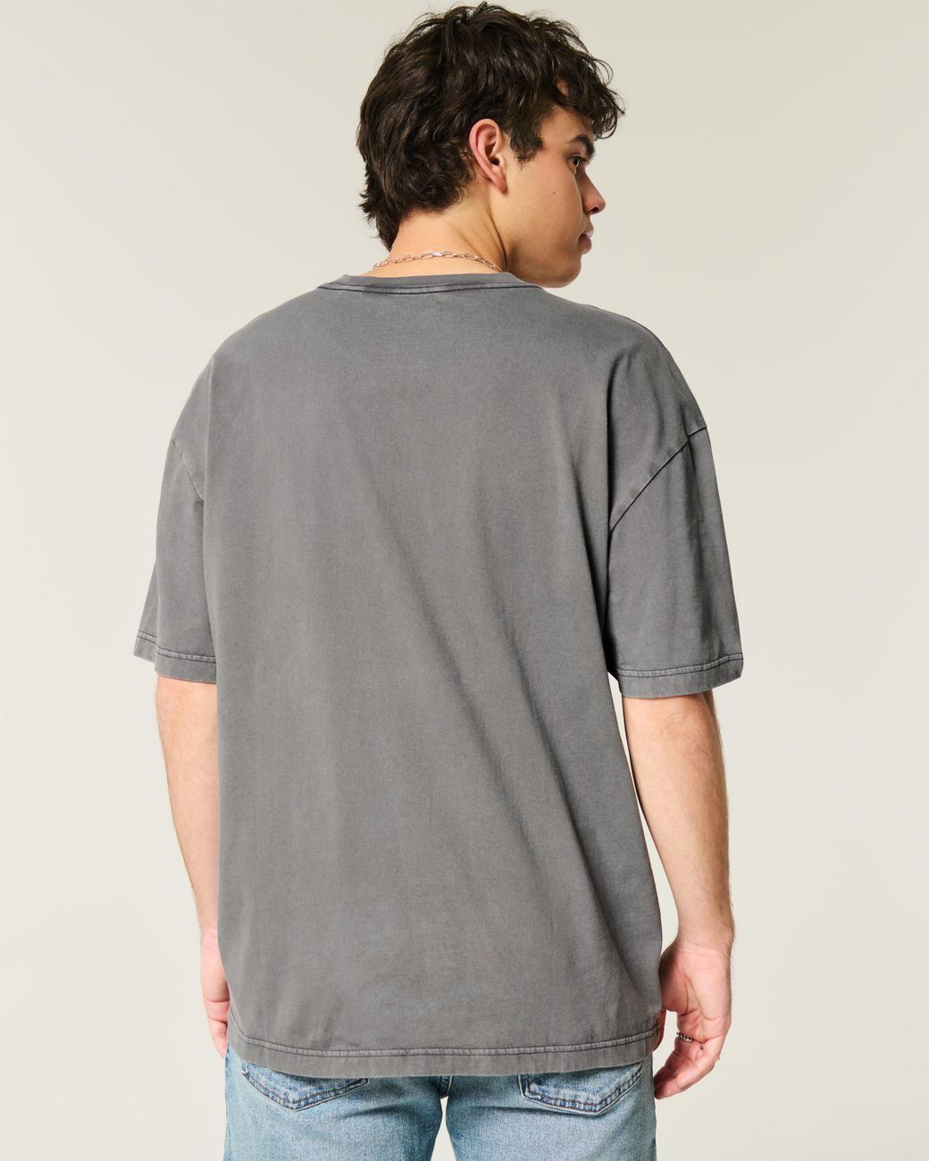 Hollister Gray Boxy Rob Zombie Graphic Tee for men