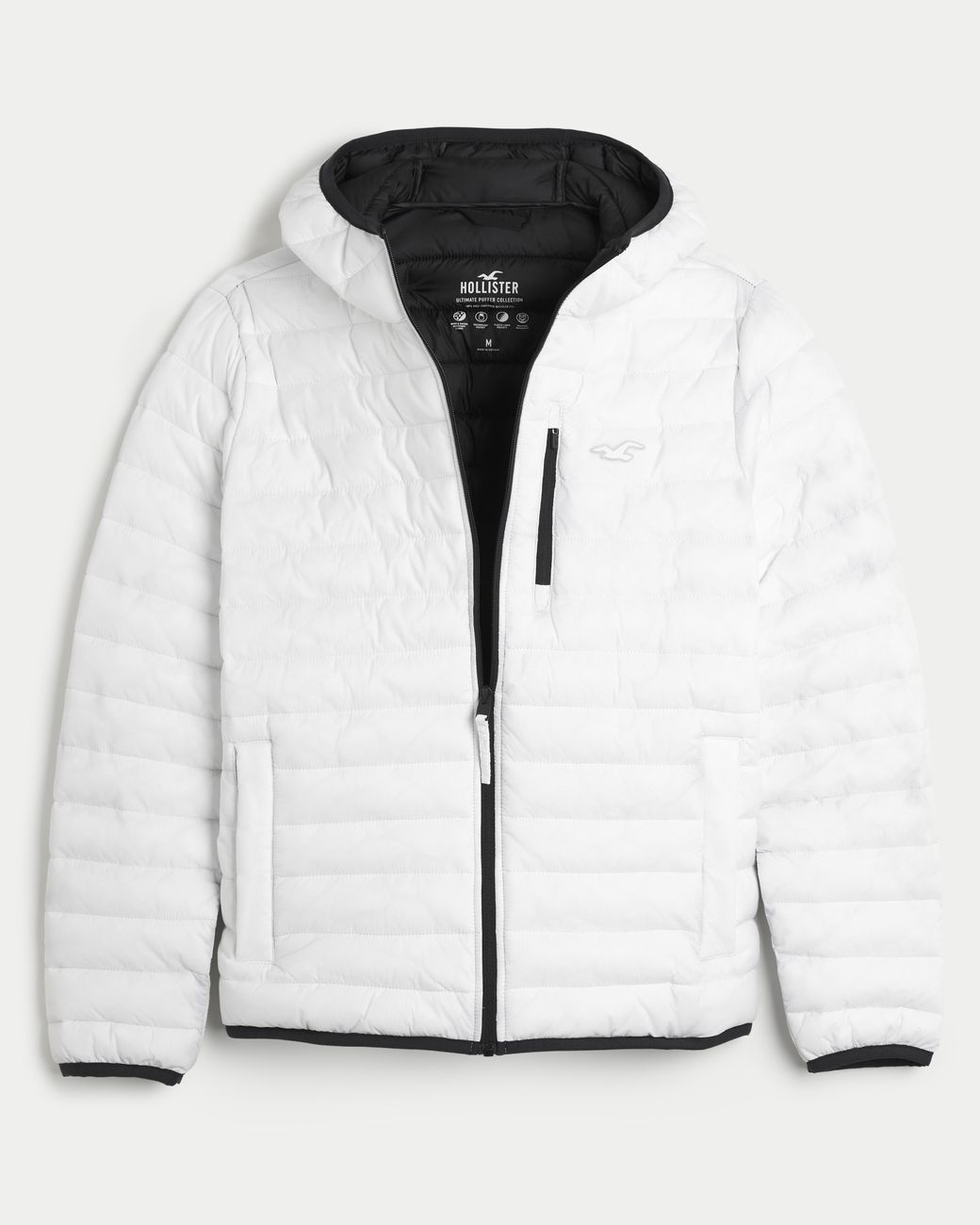 white hollister jacket