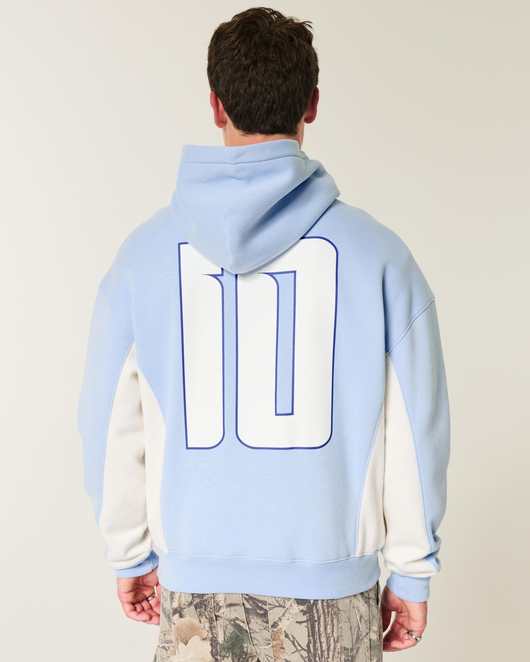 Hollister Blue Argentine Football Association Graphic Hoodie for men