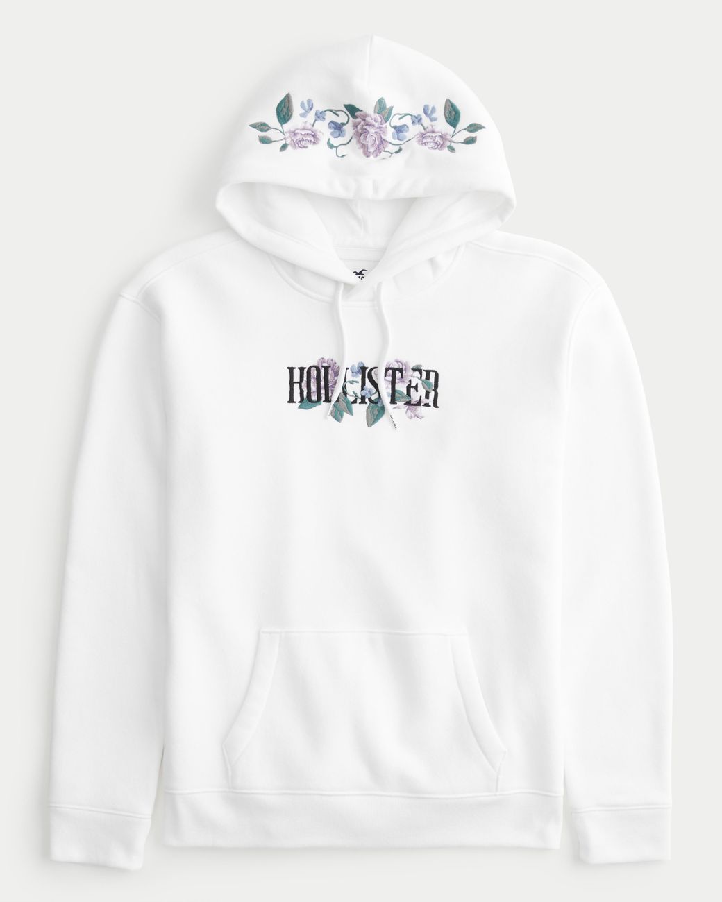 Hollister Floral Logo Graphic Hoodie in White for Men Lyst UK