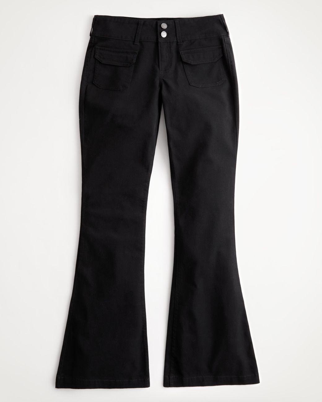 Hollister Curvy Low-rise Y2k Utility Flare Pants in Black | Lyst UK