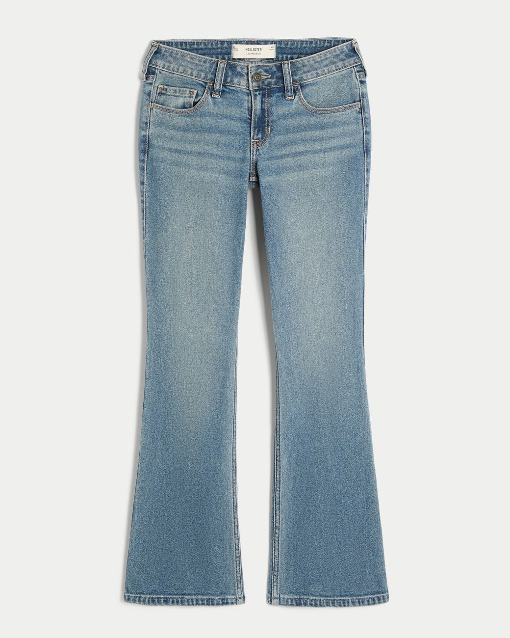 Hollister Blue Low-rise Medium Wash Bootcut Jeans