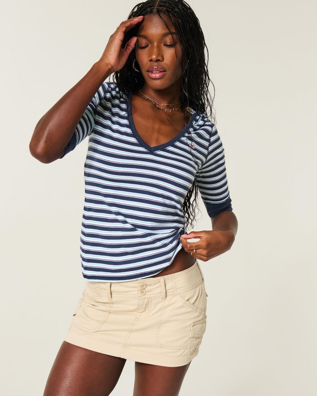 Hollister Natural Ultra Low-rise Cargo Mini Skort