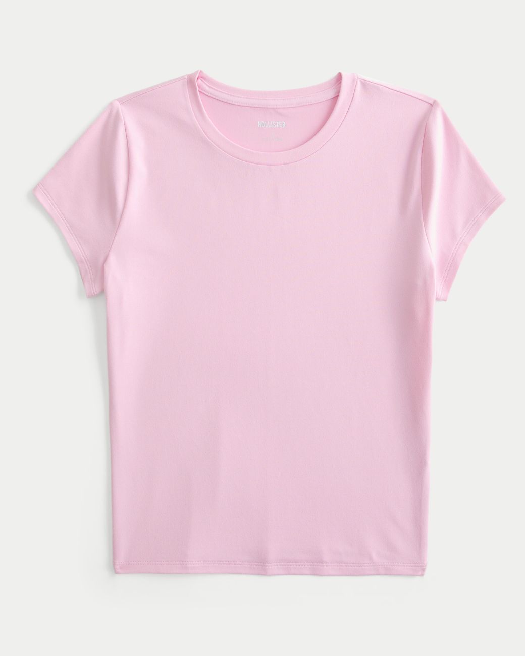 Hollister Pink Soft Stretch Seamless Fabric Baby Tee