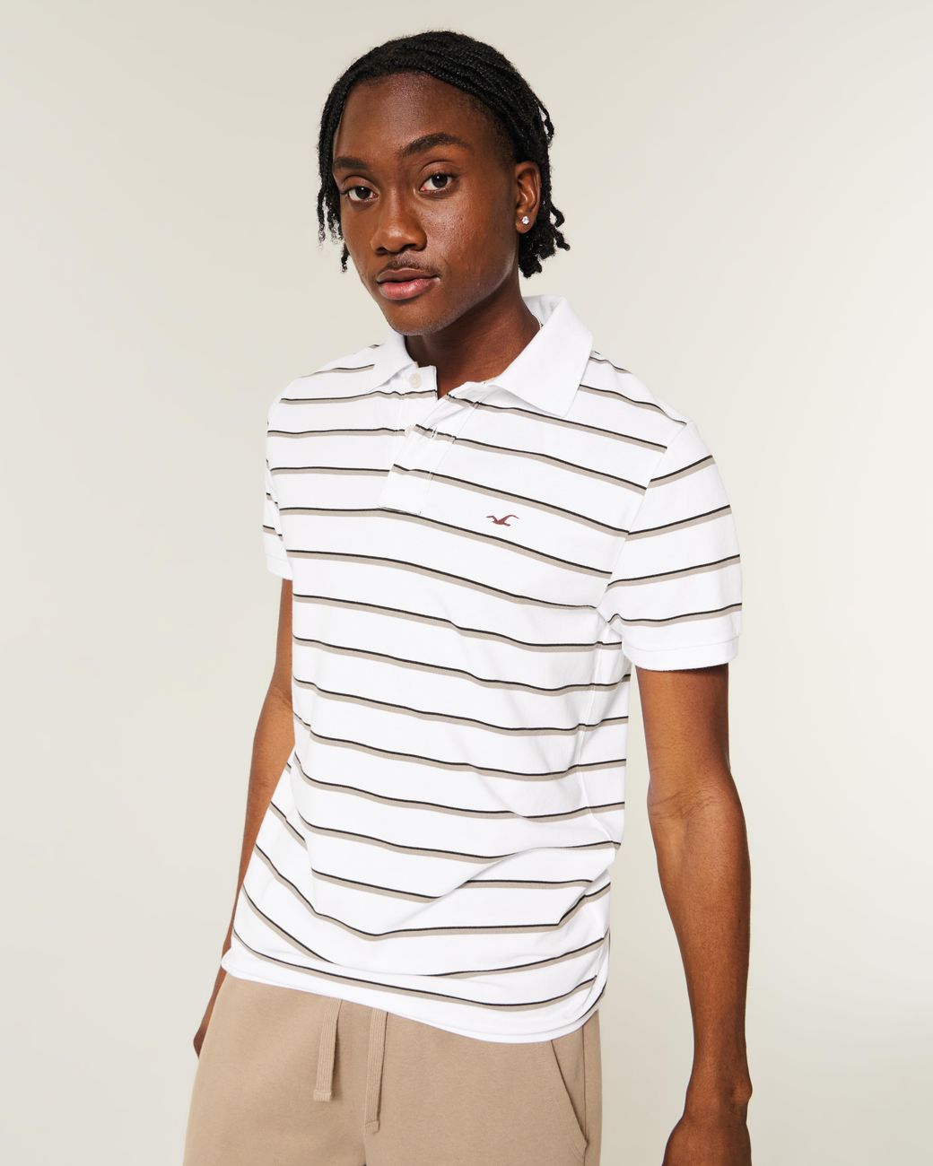 Hollister Gray Icon Polo for men