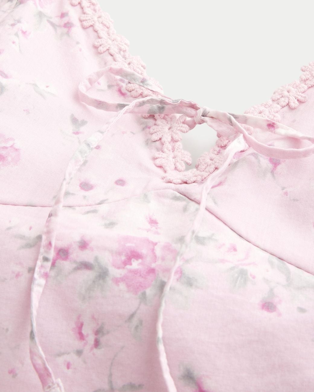 Hollister Pink Daisy Trim Mini Dress