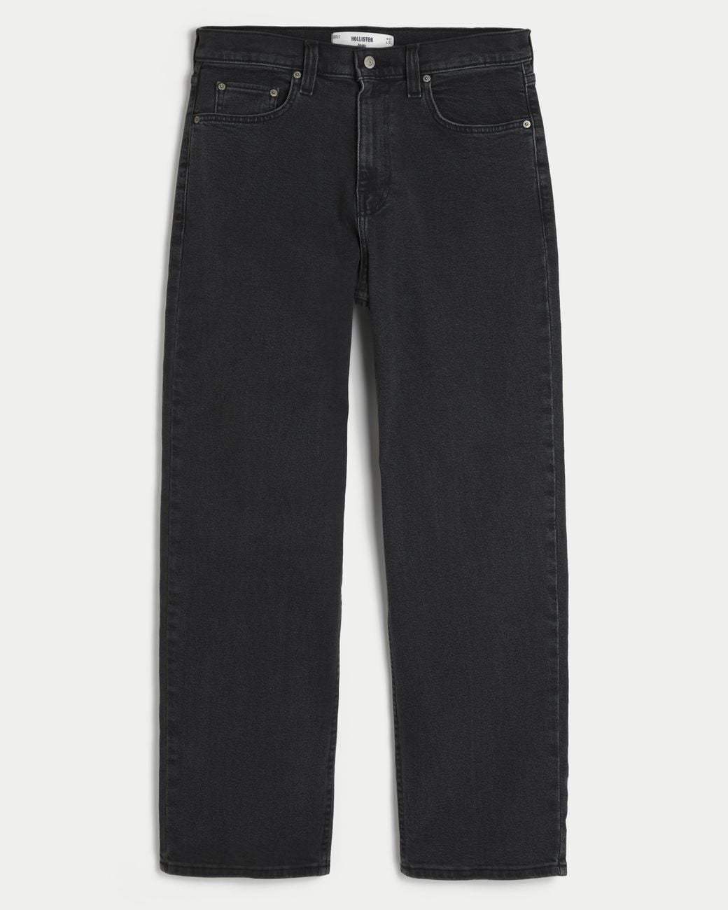 Hollister Blue Washed Black Baggy Jeans for men