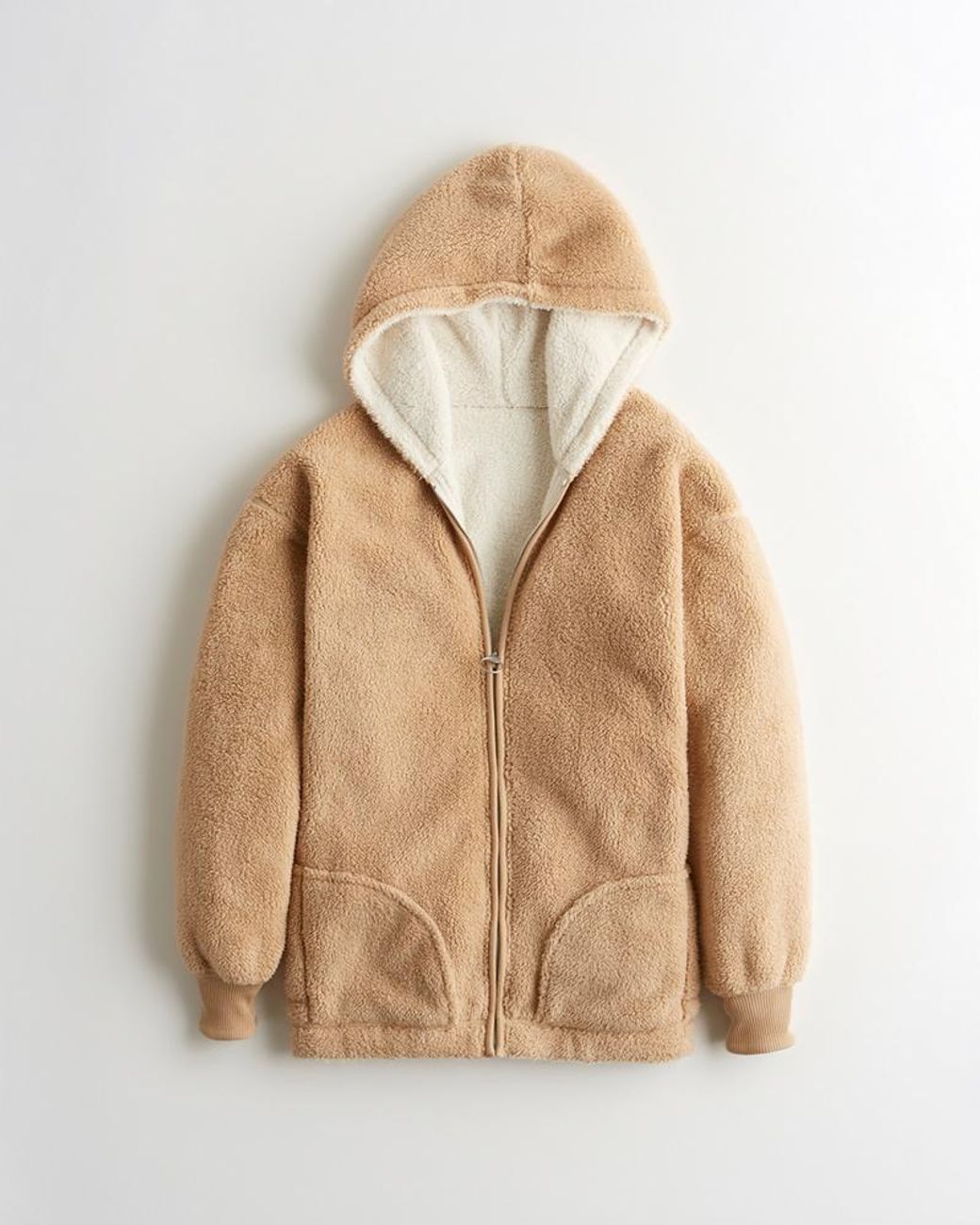 Hollister sherpa sweatshirt cheap