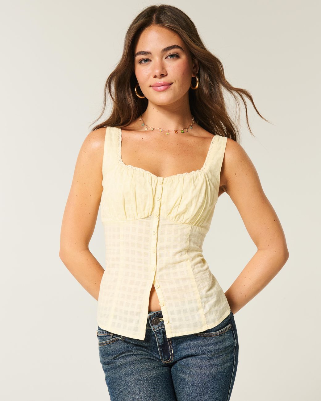 Hollister Natural Button-through Blouse