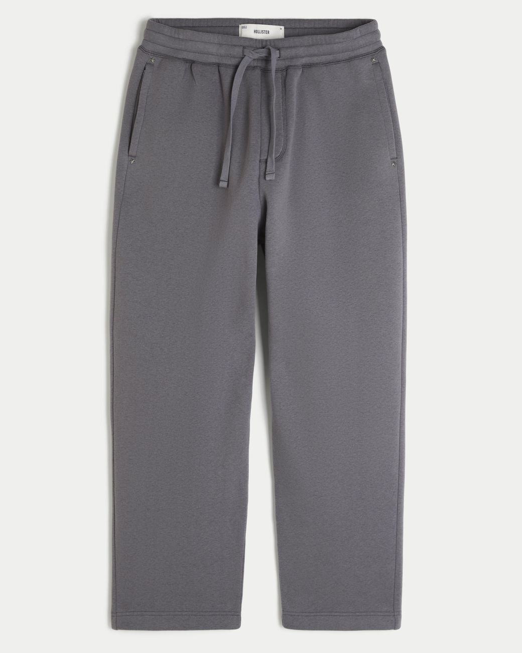 Hollister Gray Stud Detail Baggy Sweatpants for men