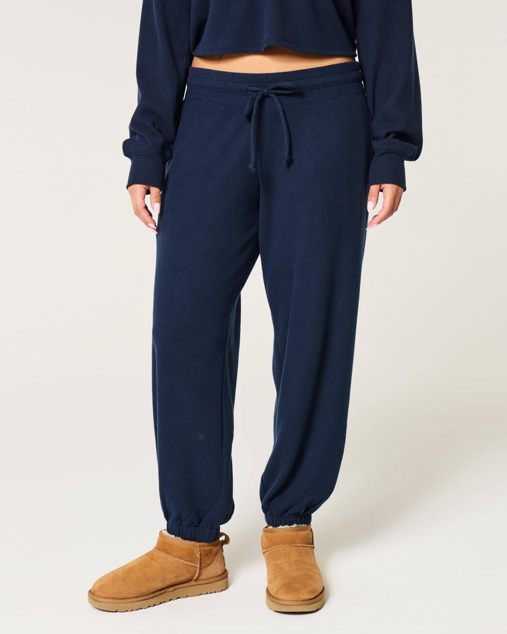 Hollister Gilly Hicks Relaxed Waffle Joggers in Blue Lyst UK