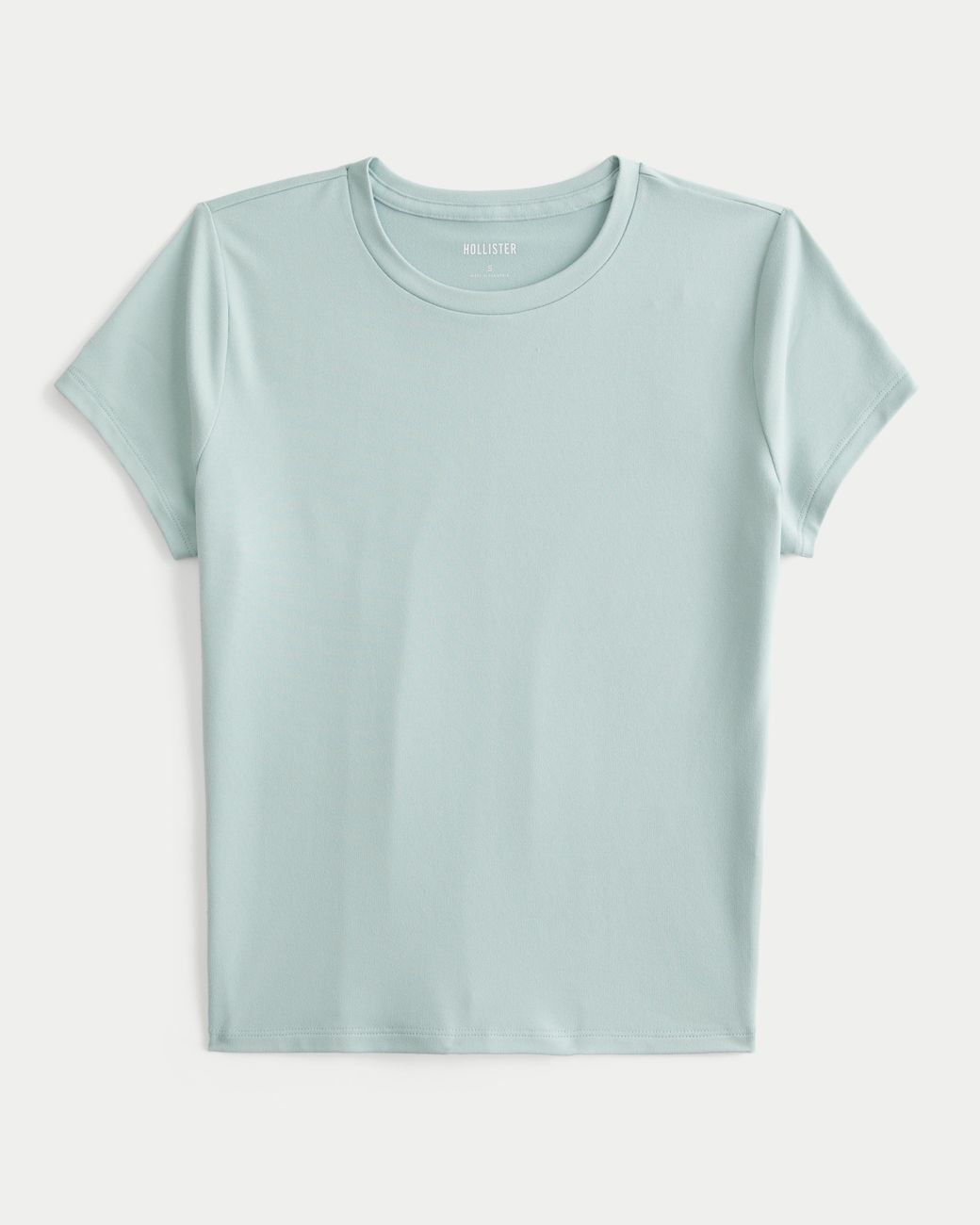 Hollister Blue Seamless Fabric Crew Baby Tee