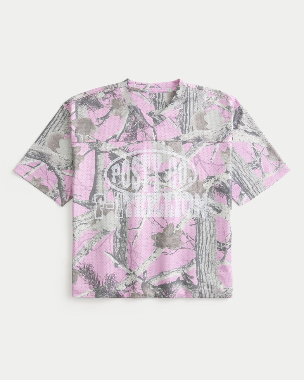 Hollister Pink Boxy Crop Posty Co. Graphic Jersey for men