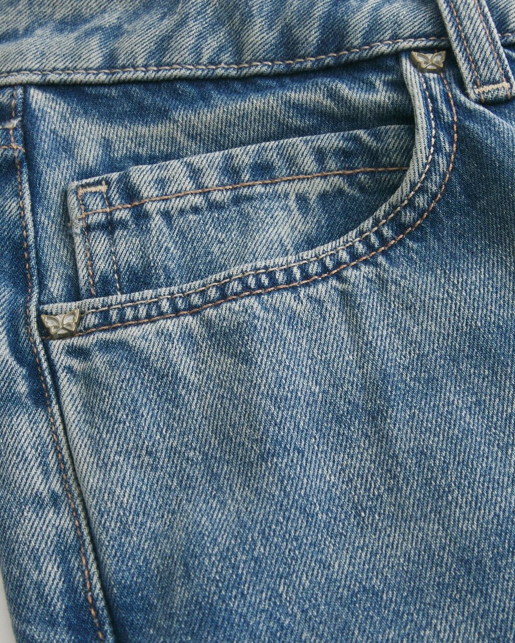 Hollister Blue Ultra Low-rise Medium Wash Baggy Jeans