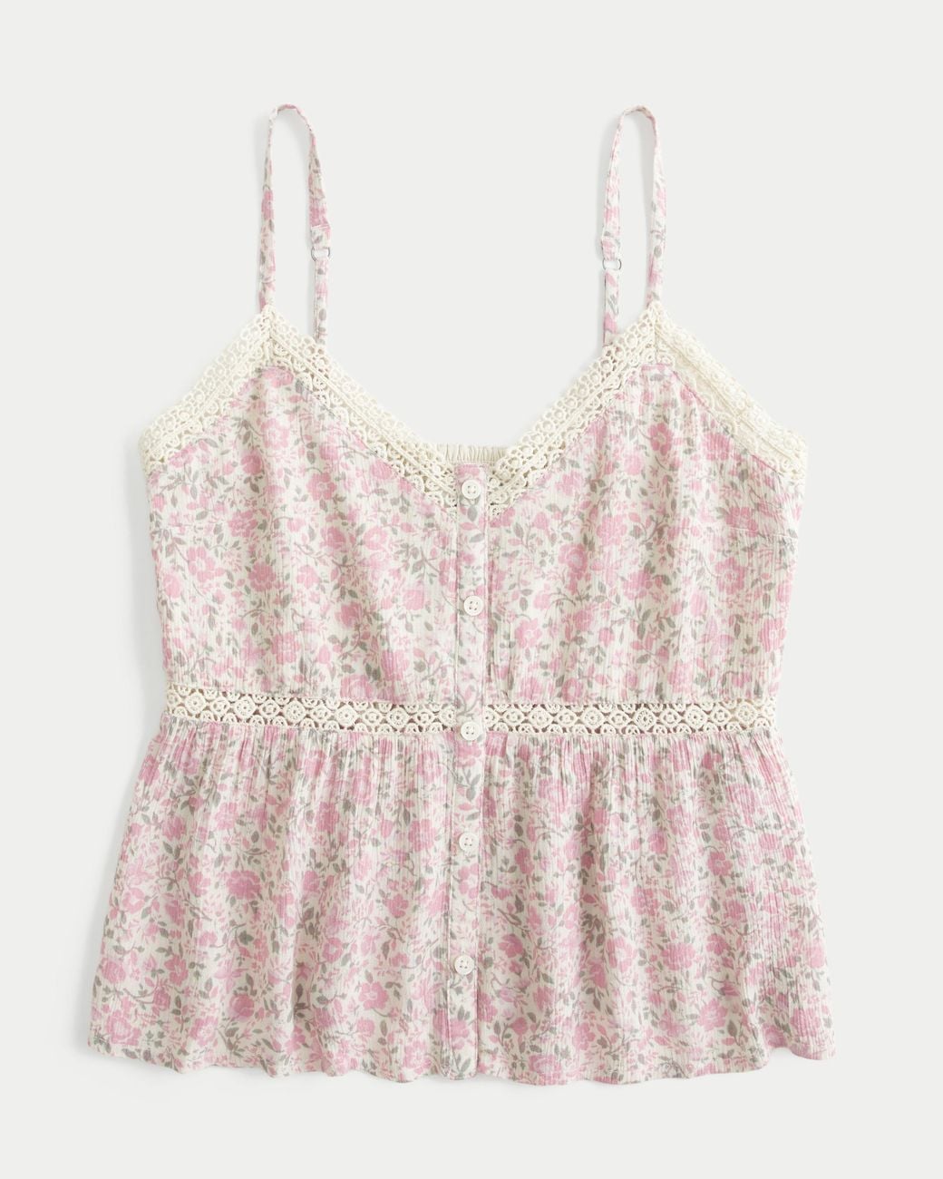 Hollister Pink V-neck Babydoll Tank