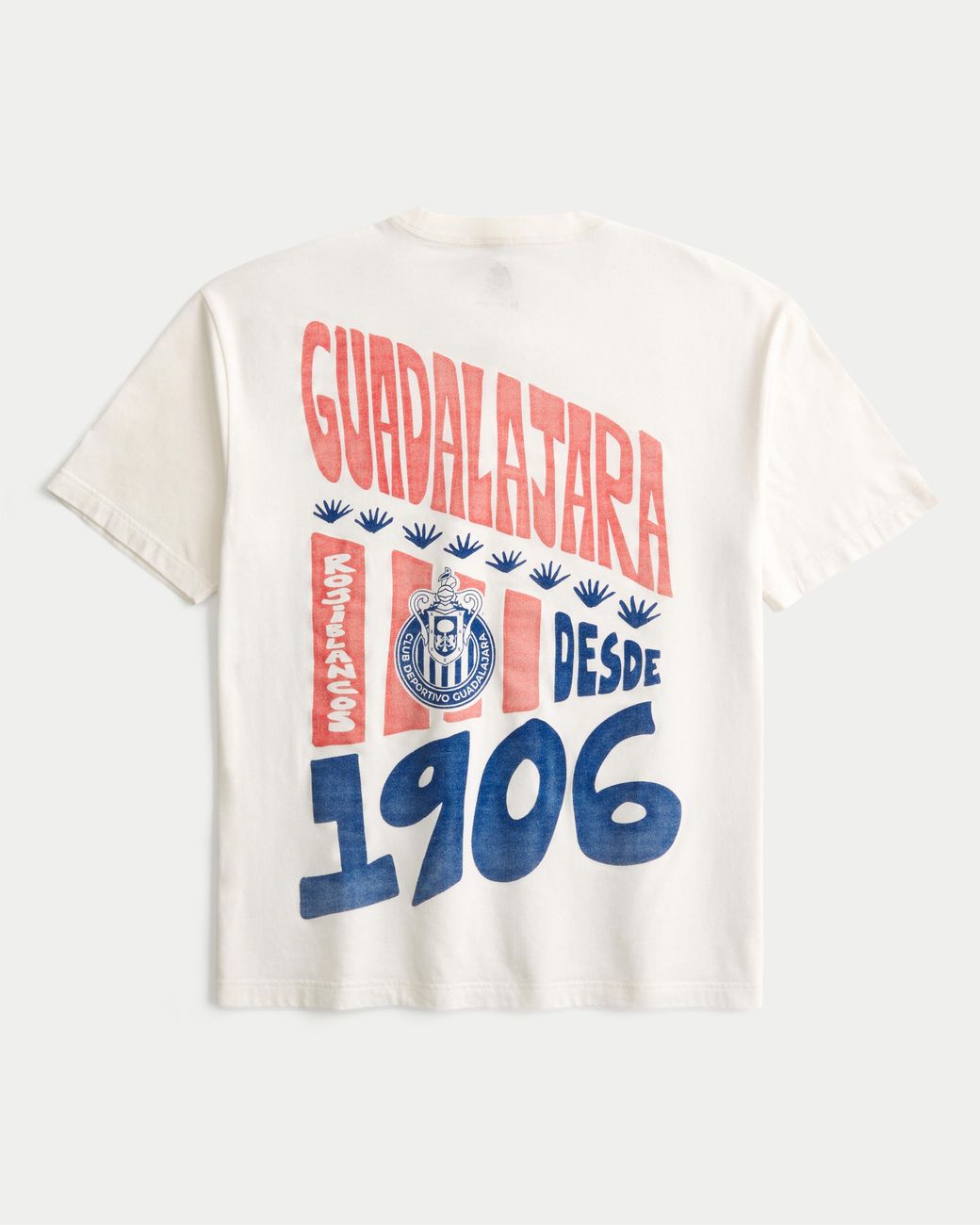 Hollister White Club Deportivo Guadalajara Graphic Tee for men