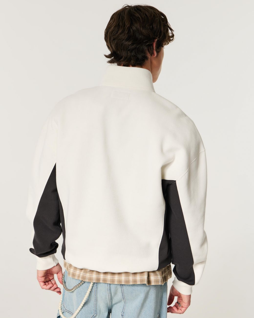 Hollister Natural Real Madrid Cf Graphic Quarter-zip Sweatshirt for men