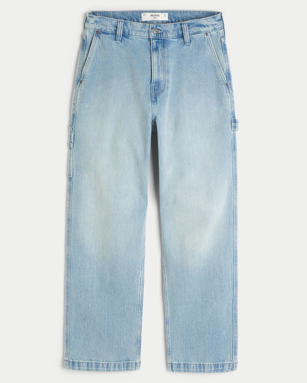 Hollister Blue Light Wash Baggy Painter Jeans for men