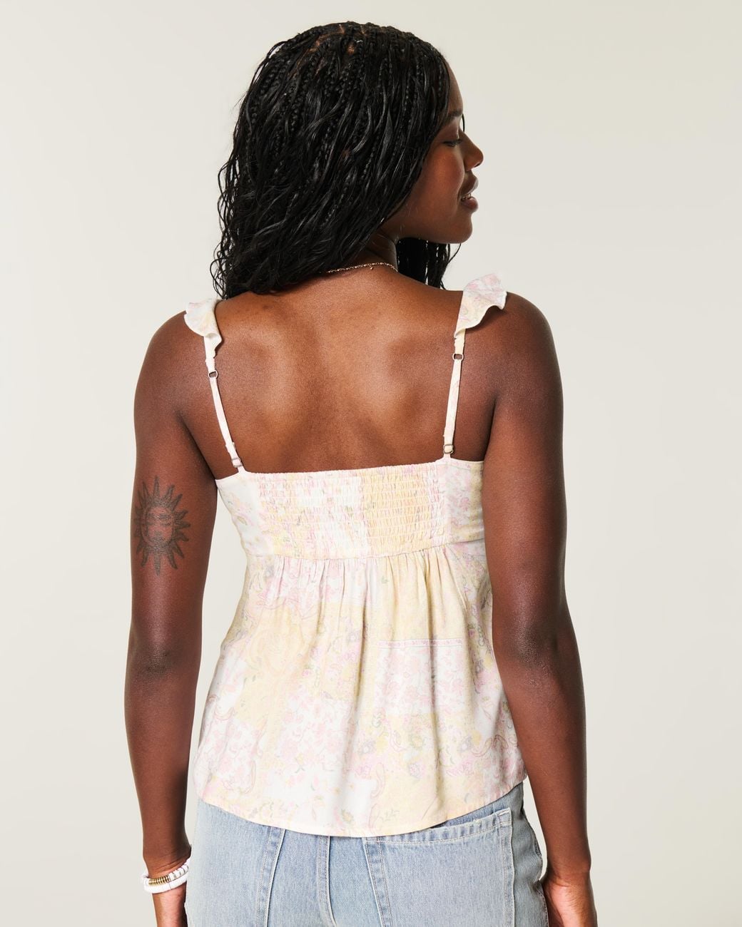 Hollister Natural Easy Ruffle Tank
