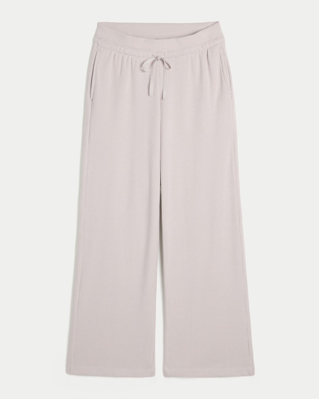 Hollister White Gilly Hicks Always Cozy Waffle Straight Pants
