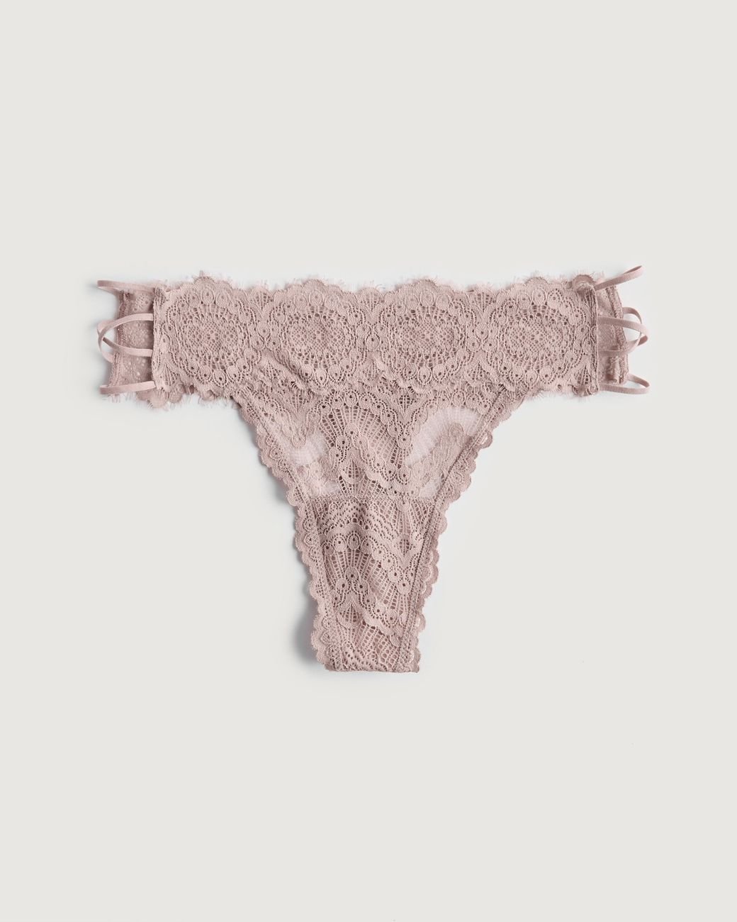 Hollister Gilly Hicks Lace Strappy Thong Underwear in Pink