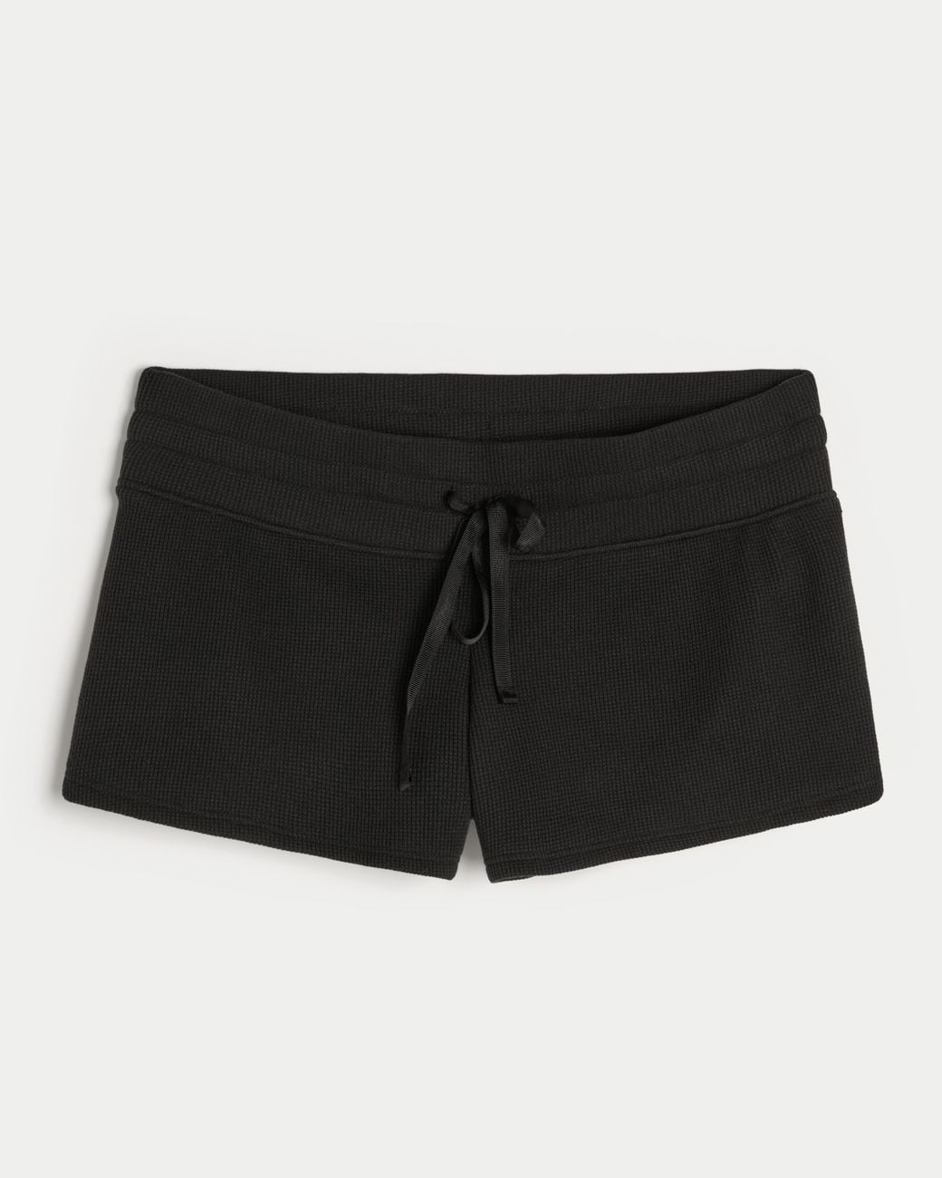 Hollister Black Gilly Hicks Cozy Waffle Mini Shorts