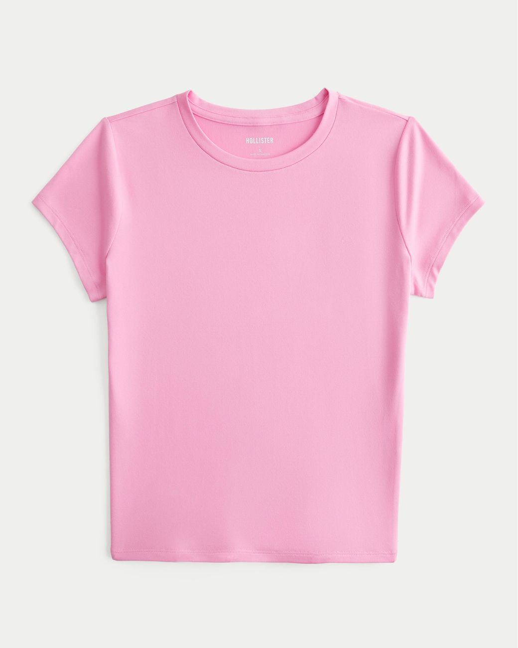 Hollister Pink Seamless Fabric Crew Baby Tee