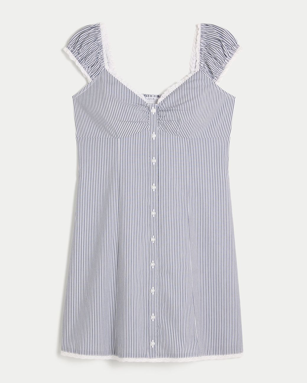 Hollister Purple Cap Sleeve Button Shirt Dress