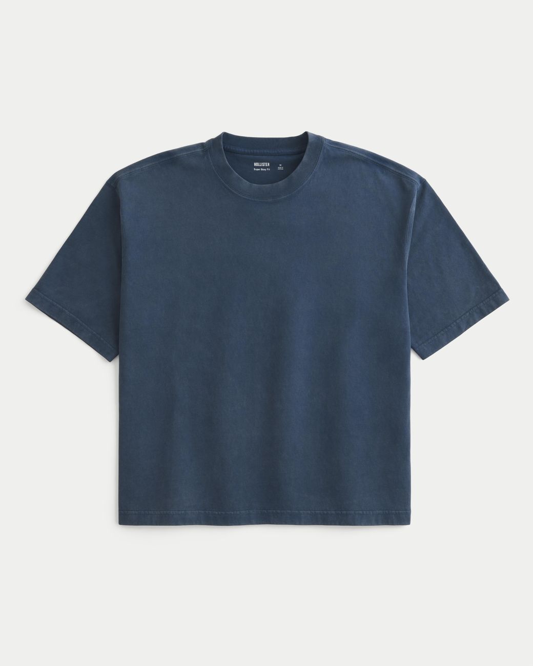 Hollister Blue Super Boxy Crew T-shirt for men