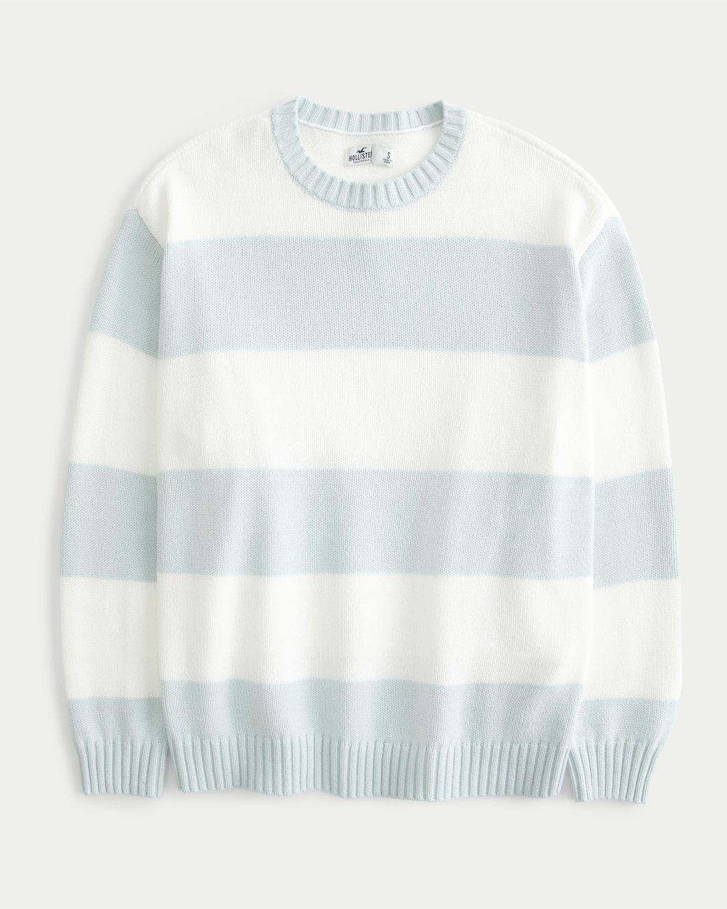Hollister Oversized Crew Sweater in White Lyst UK