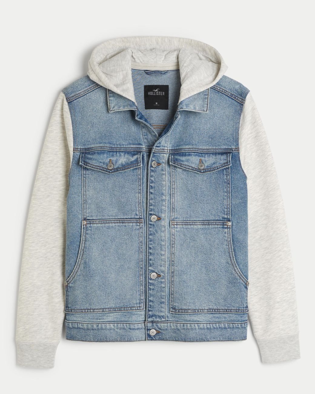 Hollister jean hoodie discount
