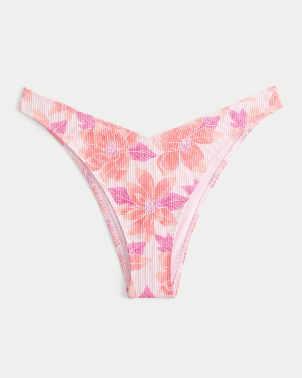 Hollister Pink Geripptes Super Cheeky Bikini-Unterteil