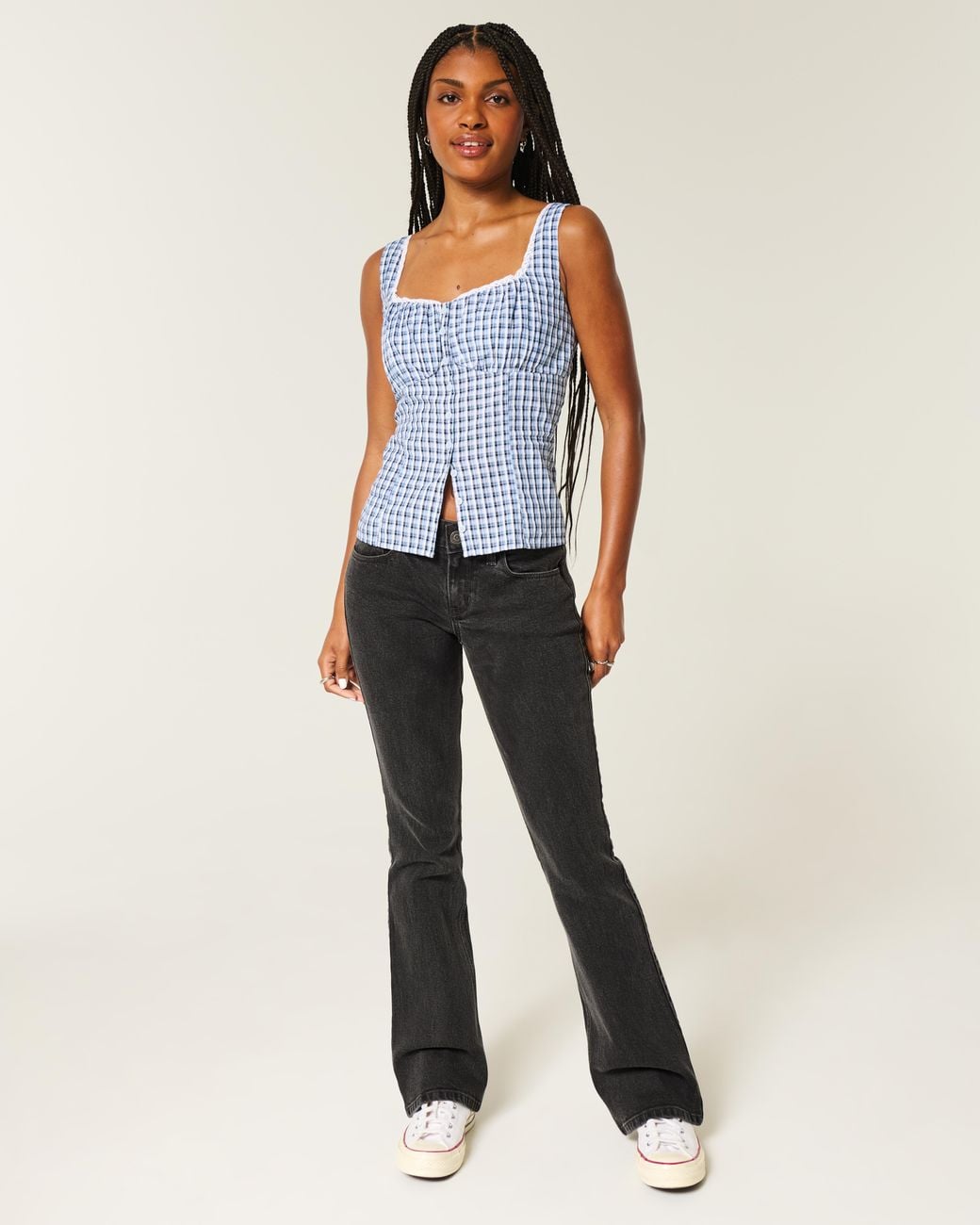 Hollister Low-rise Washed Black Bootcut Jeans