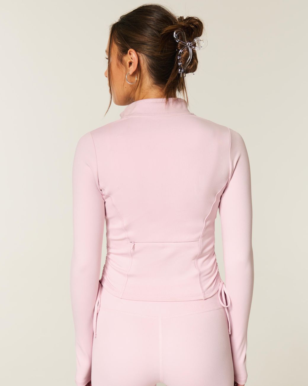 Hollister Pink Gilly Hicks Active Recharge Side-tie Zip-up Jacket