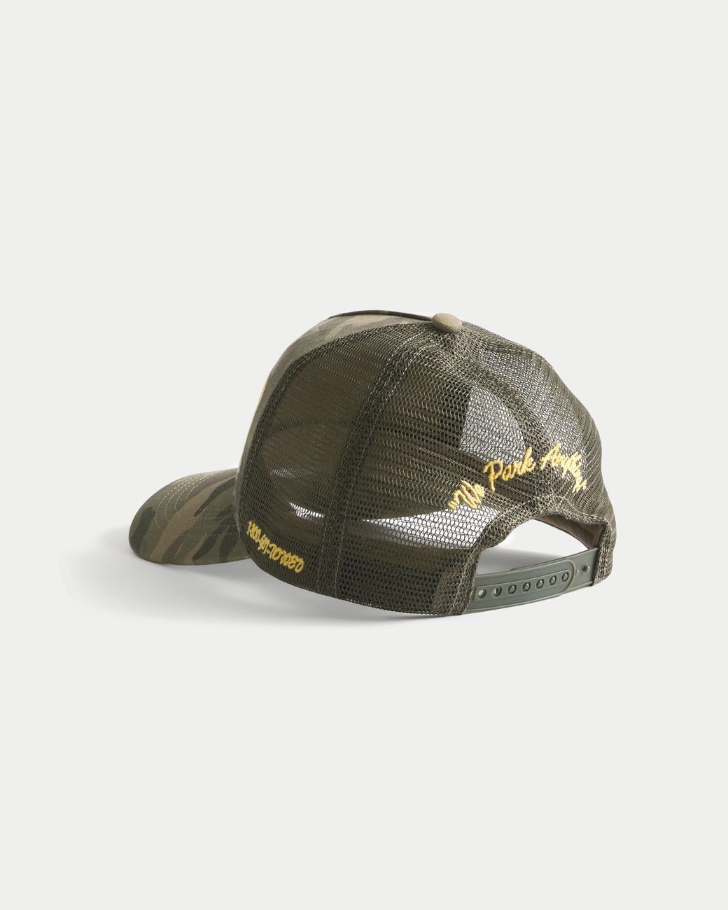 Hollister Multicolor Rex Karz Graphic Camo Trucker Hat for men