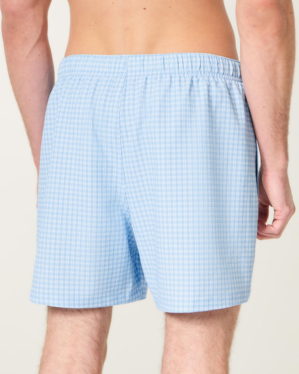 Hollister Blue Mid-thigh Swim Trunks for men