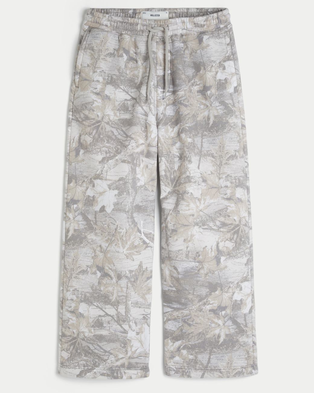 Hollister Gray Camo Super Baggy Sweatpants for men
