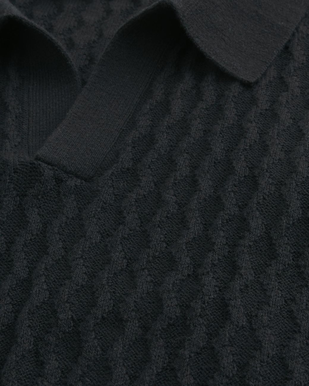 Hollister Black Boxy Short-sleeve Sweater Polo for men